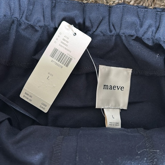 Maeve Strapless Belted Blouse Navy NWT - Picture 6 of 7